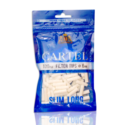 Filter Tips CARTEL SLIM LONG 6/22 mm x 100 in bag