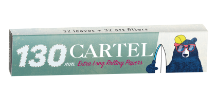 CARTEL 130 mm Zigarettenpapier + tips /ein Bär/