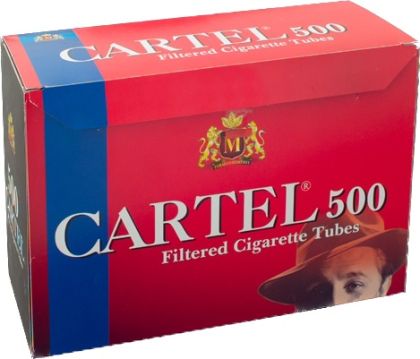 Cigarette filtered tubes CARTEL 500  x 20 boxes