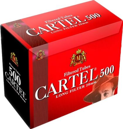 Cigarette filtered tubes CARTEL Filter Plus 20 mm - 500  x 20 boxes