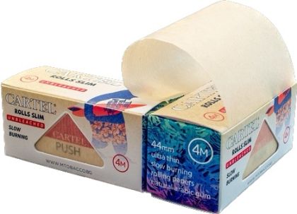 Rolling papers Cartel Roll Slim Unbleached Collection 4m/44 mm