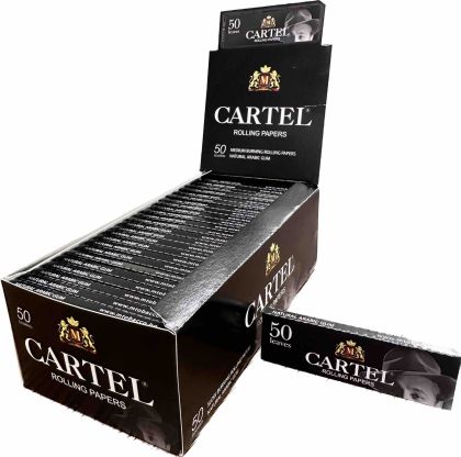 Rolling papers CARTEL BLACK Short display  x 50