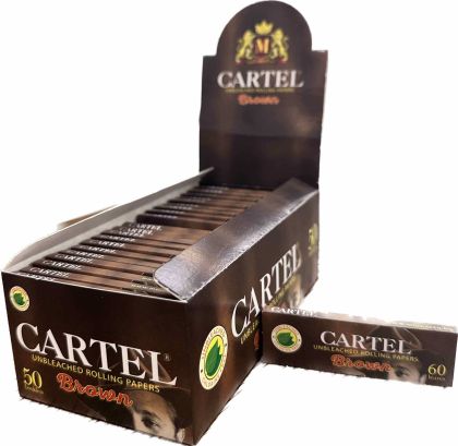 Rolling papers CARTEL BROWN 50 x 50 pcs. Display
