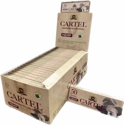 Rolling papers CARTEL HEMP short 50 x 50 pcs.