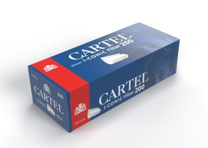 Cigarette filter tubes CARTEL 200 i-conic 20 mm white filter