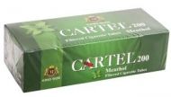 Cigarette filtered tubes CARTEL Menthol 200
