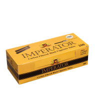 Cigarette Filtered Tubes Imperator 200 Black Carbon / Charcoal 20 mm filter x 50 boxes