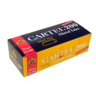 Cigarette filtered tubes CARTEL 200 SUPER LONG 25 mm filter  200  x 50 boxes