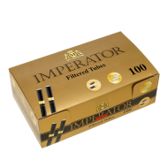Black Filtered cigarette tubes IMPERATOR 100 Carbon 20 mm BLACK & GOLD