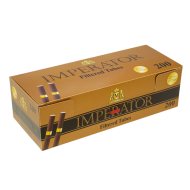 Brown cigarette filtered tubes IMPERATOR 200 - 25 mm BROWN & GOLD
