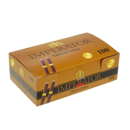 Brown cigarette filtered tubes IMPERATOR 100 - 25 mm BROWN & GOLD