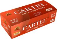 Cigarette filtered tubes CARTEL 100's RED x 50 boxes