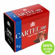 Cigarette tubes with paper filter Cartel 500 PAPER