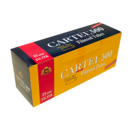 Cigarette Filtered tubes CARTEL 500 - 25 mm filter x 20 boxes 
